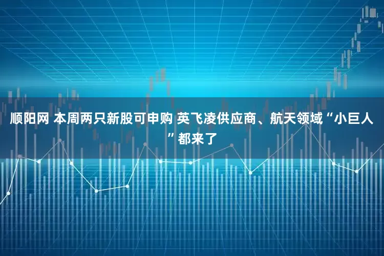 顺阳网 本周两只新股可申购 英飞凌供应商、航天领域“小巨人”都来了